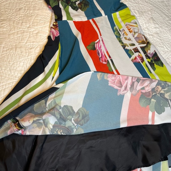 Dao by Chloe Dao | Geo Print Multicolor Floral Halter MidiDress | Women’s Size 6 - Picture 7 of 10